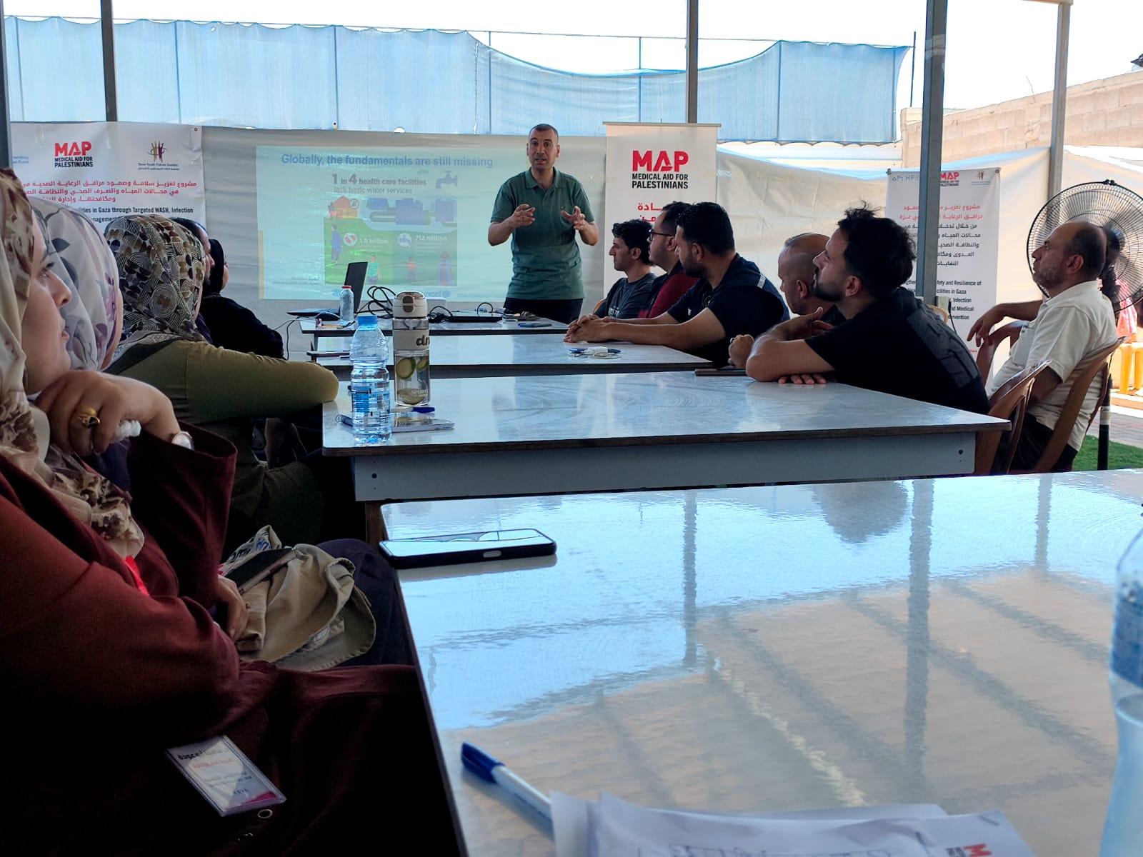 Training to Strengthen Healthcare Facility Safety in Gaza | تدريبات لتعزيز سلامة المرافق الصحية في غزة.