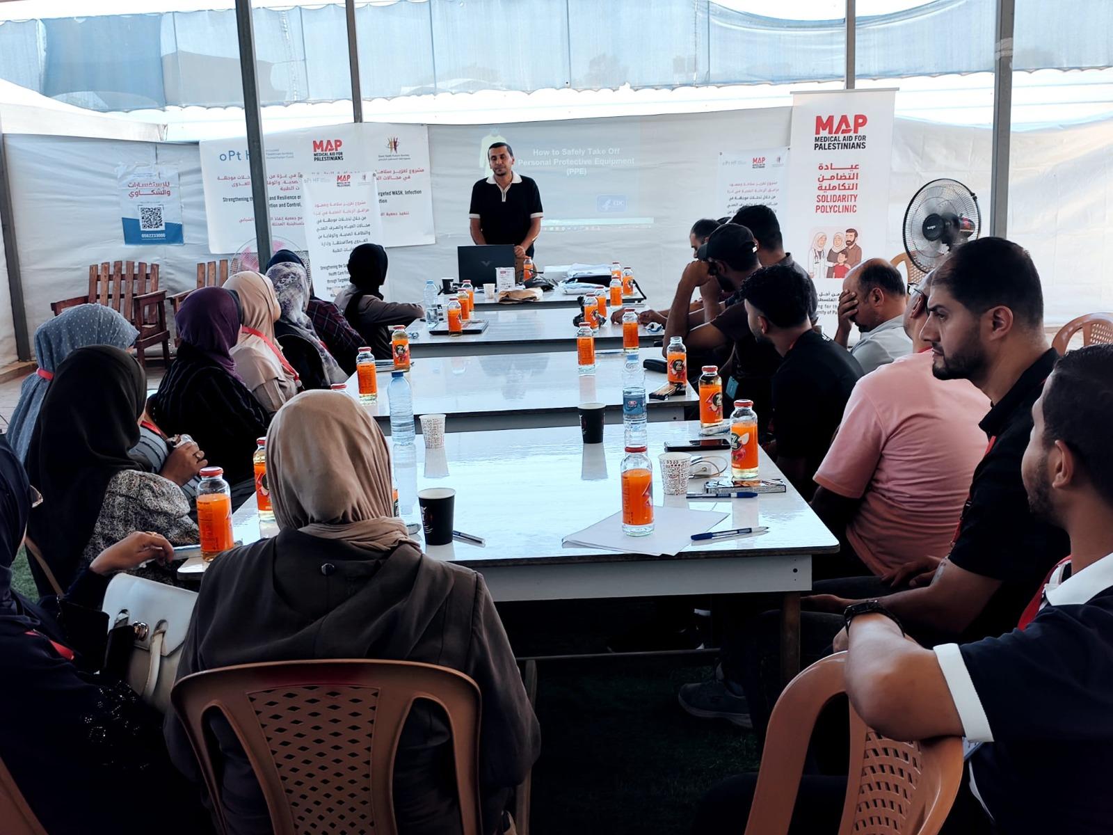 Training to Strengthen Healthcare Facility Safety in Gaza | تدريبات لتعزيز سلامة المرافق الصحية في غزة.